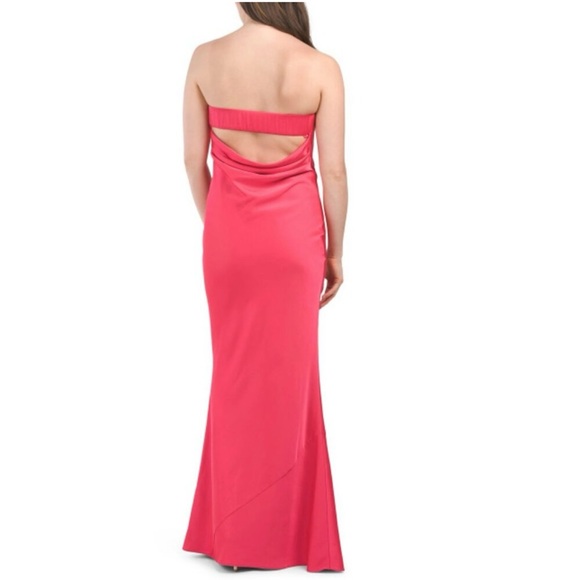 LIV FOSTER Fruit Punch Strapless Satin Gown - Picture 2 of 5